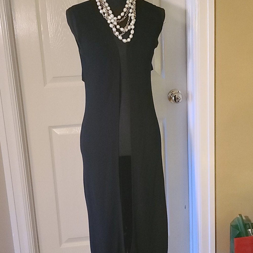 WHBM Black Sweater Duster